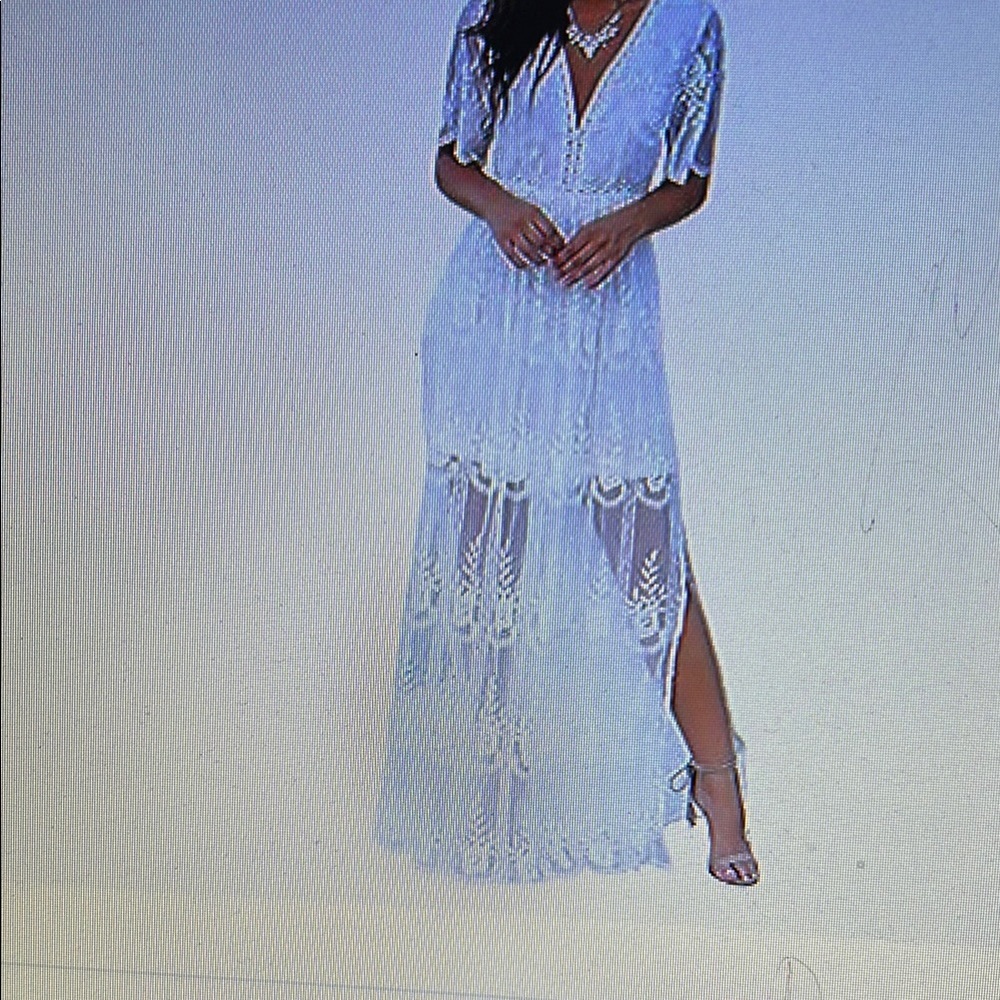 Eleter Elegant White Lace Dress size small nwot